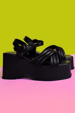Echo Club House Double Or Nothing Perf Platform - Black Shoes