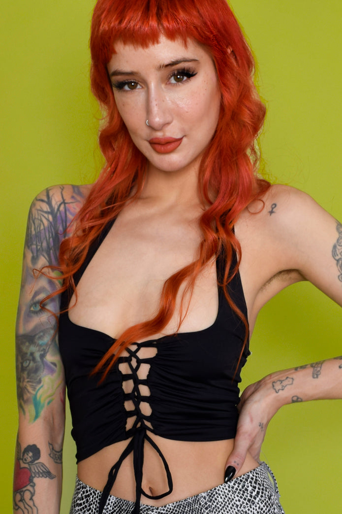 Echo Club House Clothes Phoebe Lace Up Front Halter 5 Echo Club House Clothes Phoebe Lace Up Front Halter