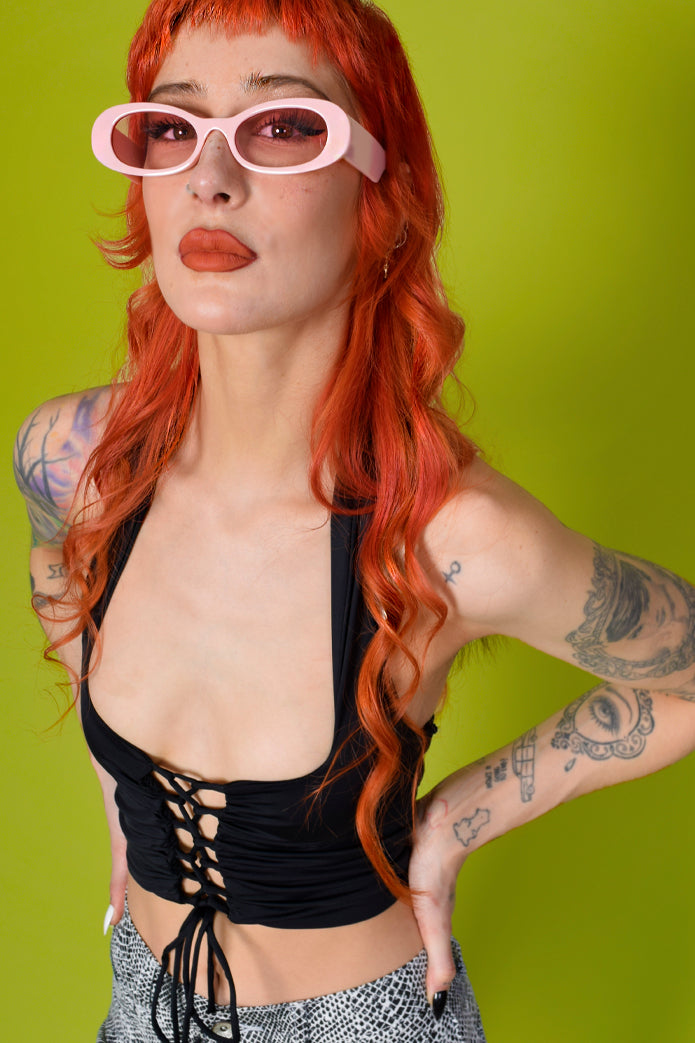 Echo Club House Clothes Phoebe Lace Up Front Halter 8 Echo Club House Clothes Phoebe Lace Up Front Halter