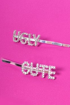 Echo Club House My Good Side Rhinestone Clip Set
