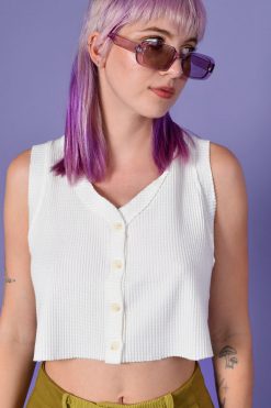 Echo Club House Renzo Waffle Thermal Boxy Tank