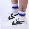 Echo Club House Floating Stripe Mesh Sock - White Accessories