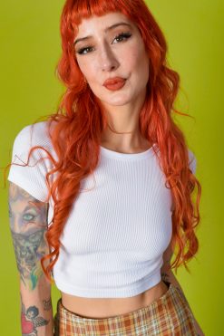 Echo Club House Cheryl High Cut Ribbed Raglan Seamless Top