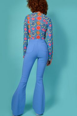 Echo Club House Floral Fun Tie Front Mesh Top By Daisy Street