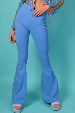 Echo Club House Ziggy Extra Wide Flare Pants - Sky Blue